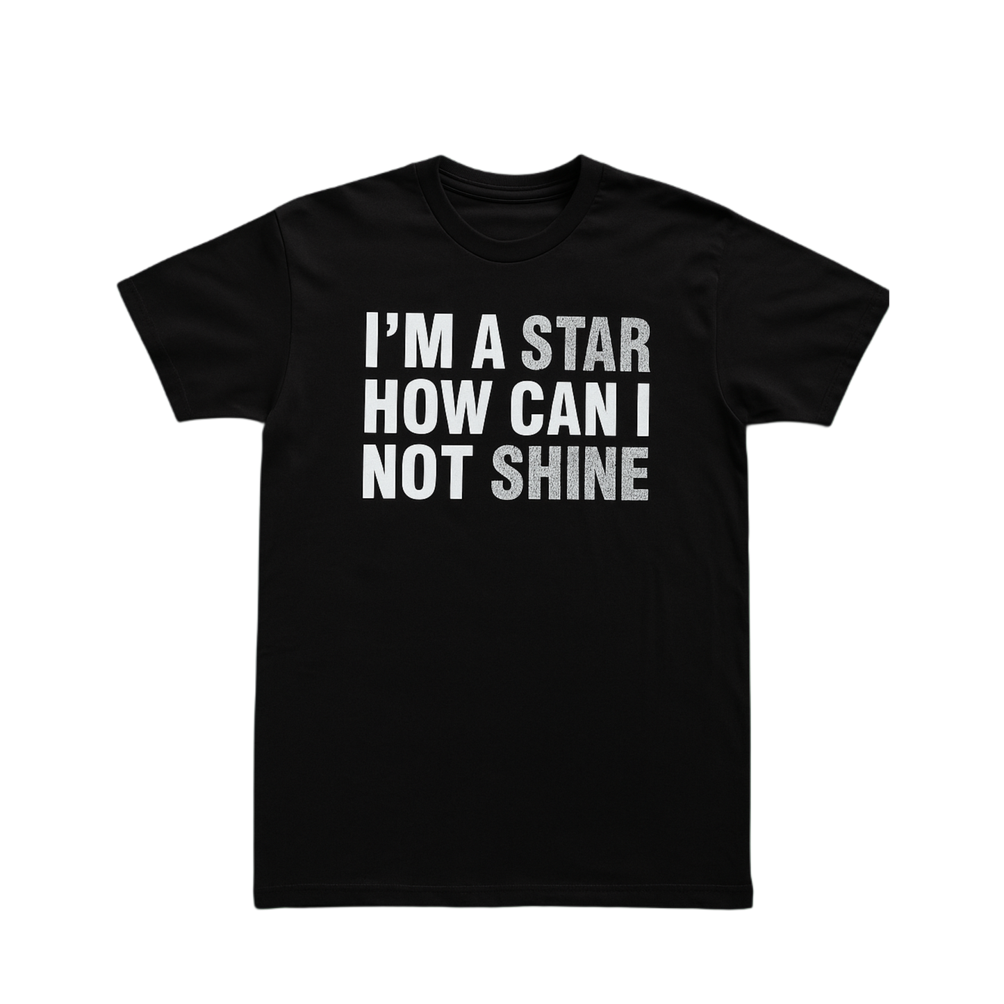 I’M A STAR HOW CAN I NOT SHINE Rhinestone Tee - Black