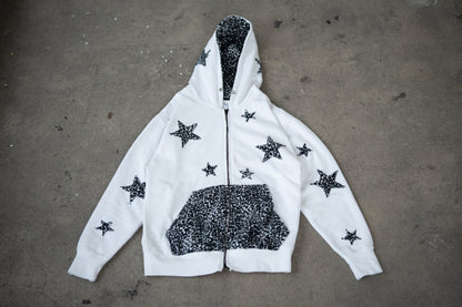 Leopard Print Set - White (Top & Bottom)