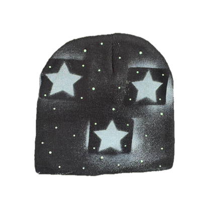 Fivestarss Rhinestone Beanies - Black