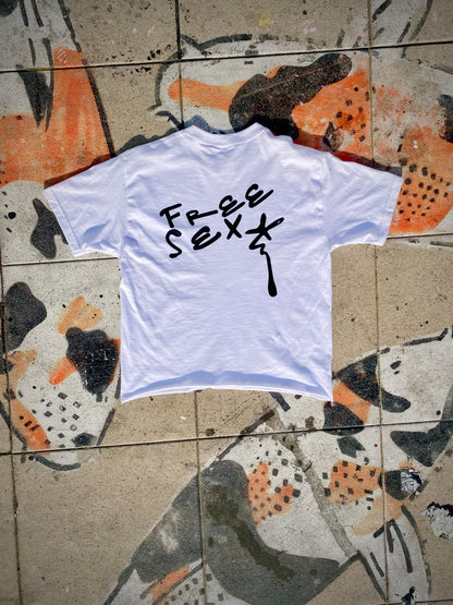 FREE SEX CROPPED TEE - WHITE