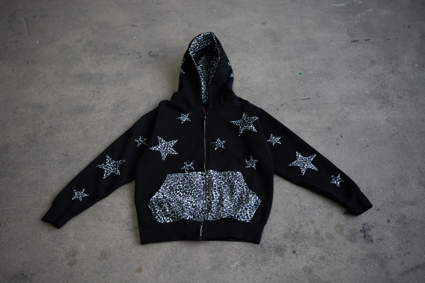 Leopard Print Set- Black (Top & Bottom)