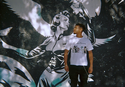 DEADLY ROMANCE CROPPED TEE - WHITE