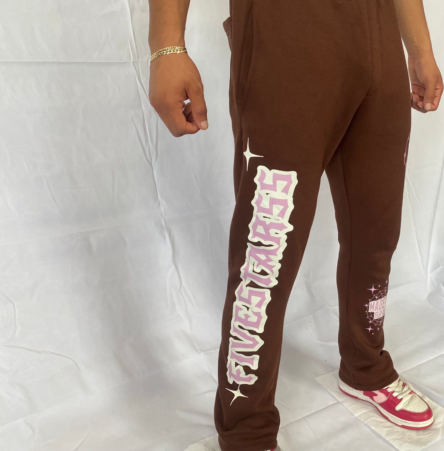 FIVESTARSS STACKED SWEATS - MOCHA