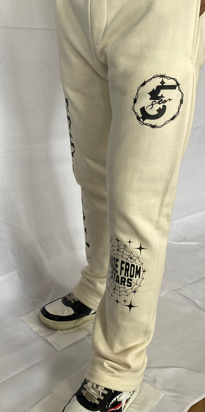 FIVESTARSS STACKED SWEATS - CREAM