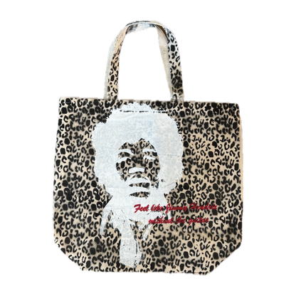 Feel Like Hendrix Cheetah Print Tote Bag