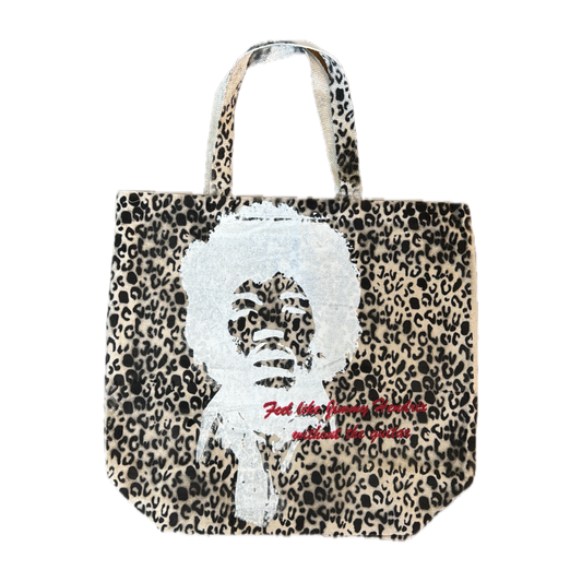 Feel Like Hendrix Cheetah Print Tote Bag