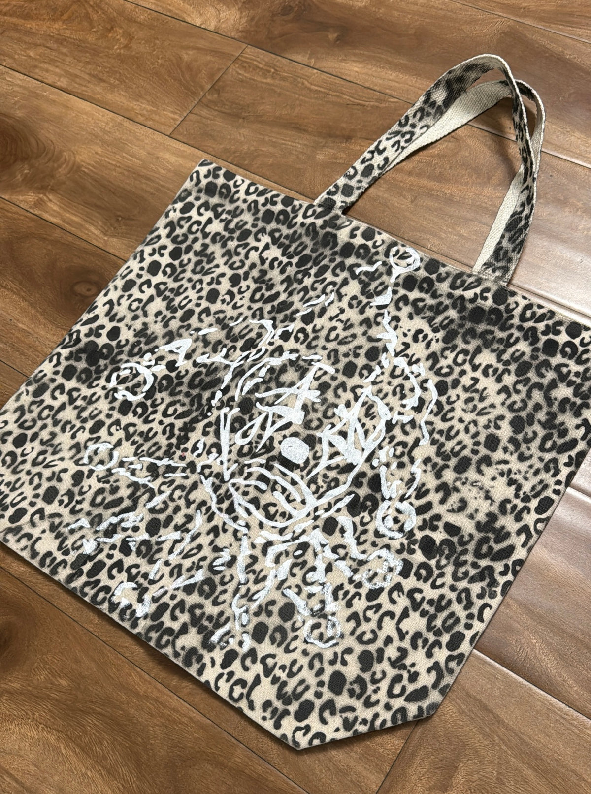 Cheetah Print Sad Clown Tote Bag