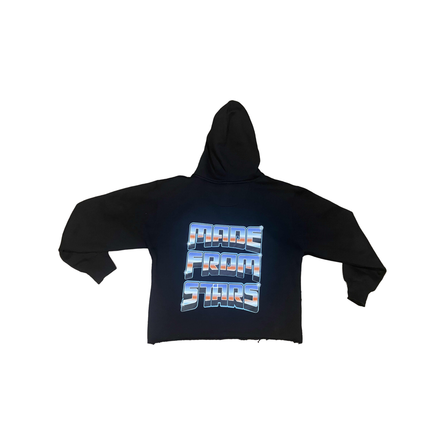 Custom Made From Stars Rhinestone Hoodie - Black
