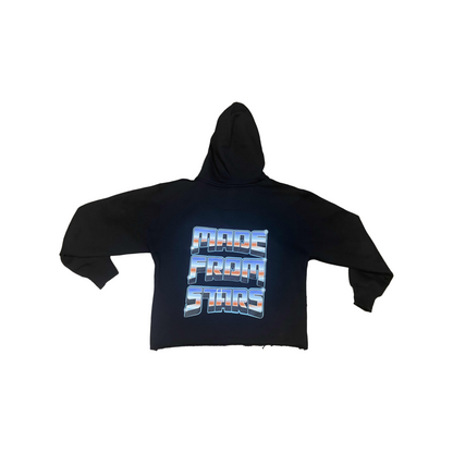 Custom Made From Stars Rhinestone Hoodie - Black