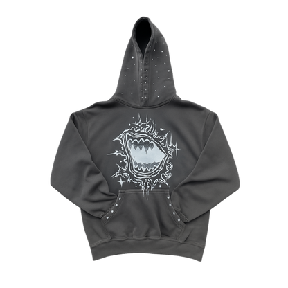 Fallen Stars Rhinestone Hoodie - Gray Unisex