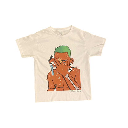 DISTORTED FEELINGS CROPPED TEE - WHITE