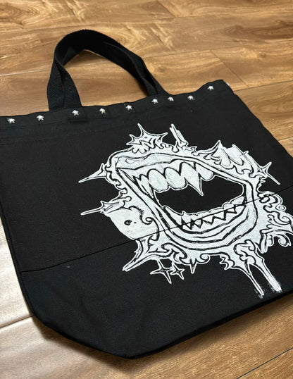 Black Arctic Bite Tote Bag