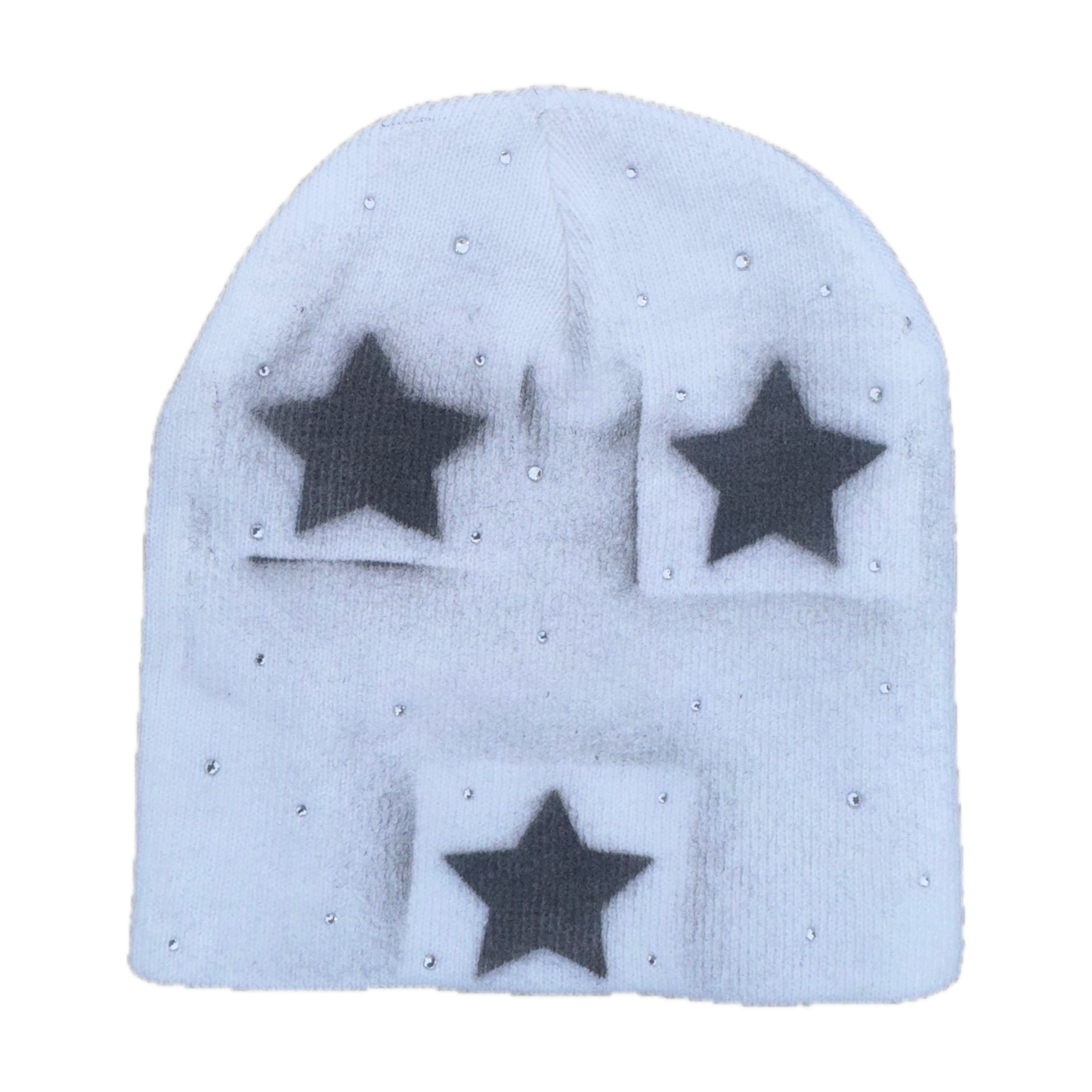 Fivestarss Rhinestone Beanies - White