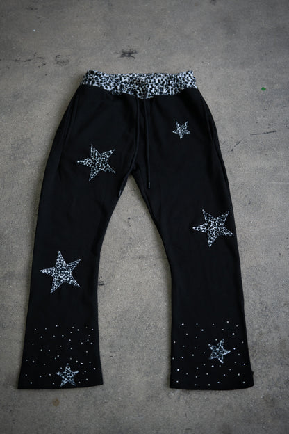 Leopard Print Set- Black (Top & Bottom)