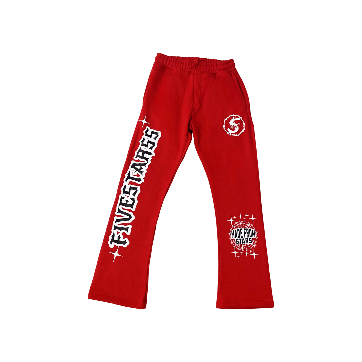 FIVESTARSS STACKED SWEATS - RED