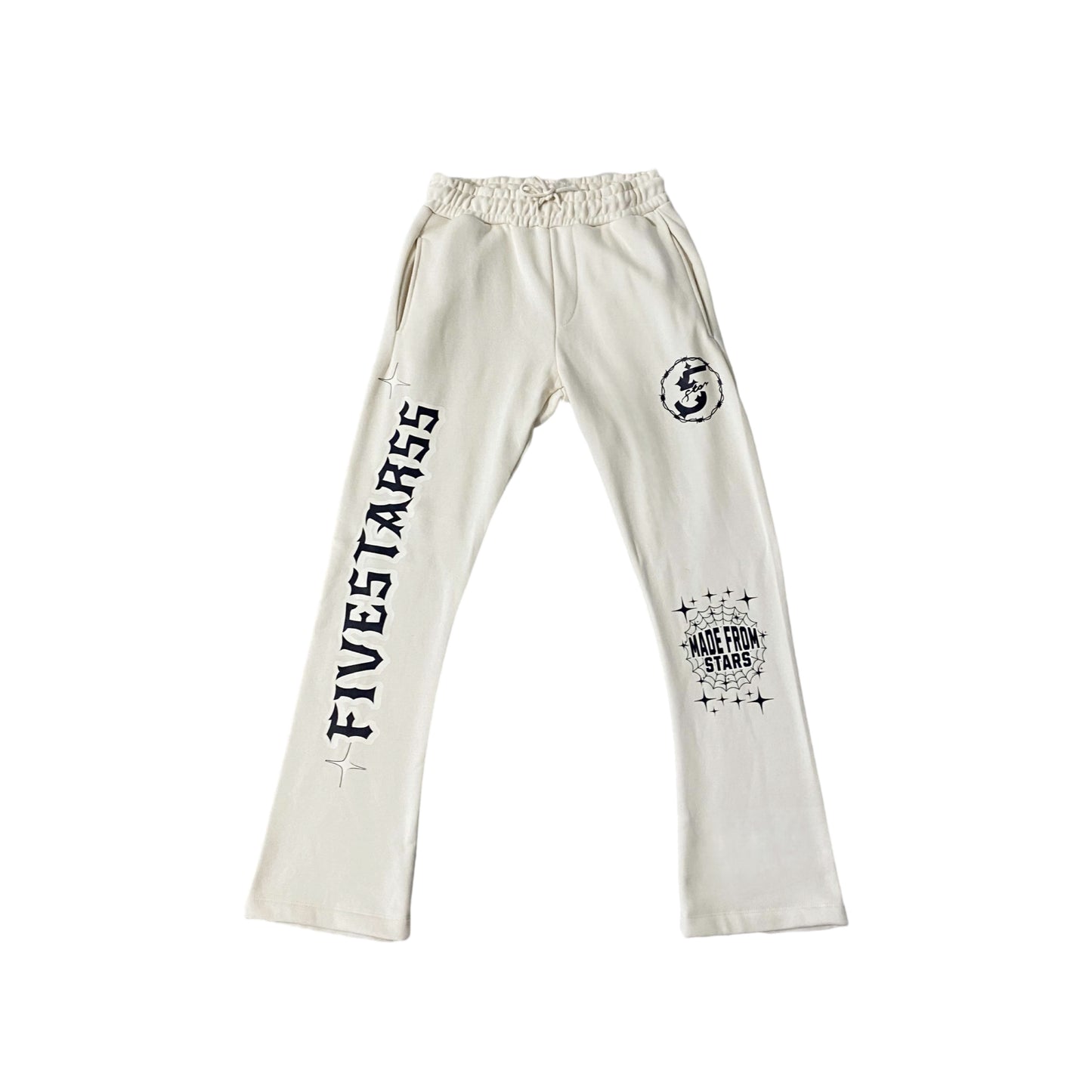 FIVESTARSS STACKED SWEATS - CREAM