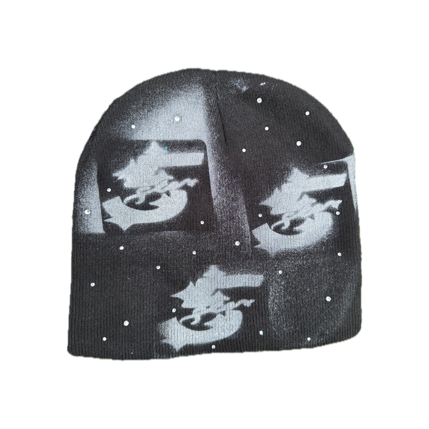 Fivestarss Rhinestone Beanies - Black