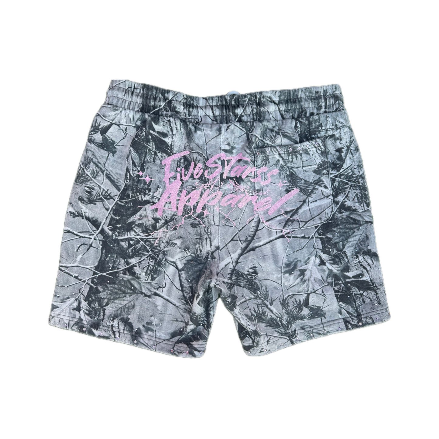 Fivestarss Camo Shorts - Pink Glitter